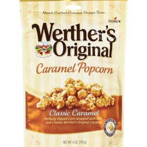 Werther's Original Caramel Popcorn, Resealable Pouch, 6 Oz Bag