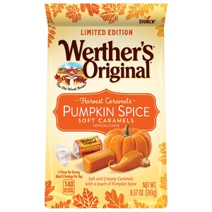 Werther's Original Soft Harvest Pumpkin Spice Caramel Candy, 8.57 Oz