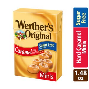 Werther's Original Hard Sugar Free Caramel Minis Candy, 1.48 OZ