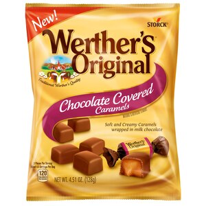Werther's Original Soft Chocolate Covered Caramel Candy, 4.51 OZ