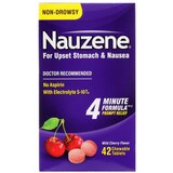 Nauzene Upset Stomach and Nausea Relief Chewable Tablets, Wild Cherry, 42 CT, thumbnail image 1 of 2