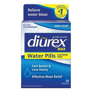 Diurex Max Water Caplets Caffeine Free - 24 Ct , CVS