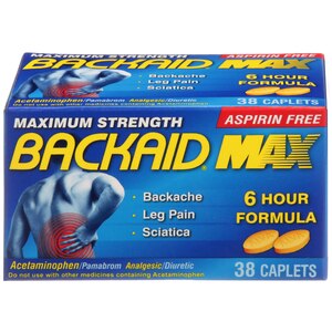 Backaid Max Pain Relief Caplets, 38 Ct , CVS