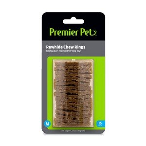  Premier Pet Rawhide Chew Rings, Medium, 16 CT 