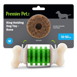 Premier Pet Ring Holding Dog Toy Bone, Medium, 10-50 lb Dog