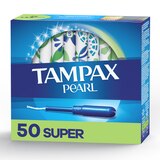 Tampax Pearl Tampons with LeakGuard Braid, Unscented, Super, thumbnail image 1 of 9