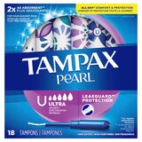 Tampax Pearl Tampons with LeakGuard Braid, Unscented, Ultra, thumbnail image 1 of 9