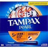 Tampax Pearl Tampons, Super Plus, 36 CT, thumbnail image 1 of 5