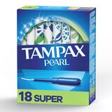 Tampax Pearl Tampons with LeakGuard Braid, Unscented, Super, thumbnail image 1 of 10