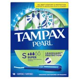 Tampax Pearl Tampons with LeakGuard Braid, Unscented, Super, thumbnail image 2 of 9
