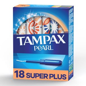 Tampax Pearl Tampons with LeakGuard Braid, Unscented, Super Plus