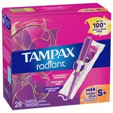 Tampax Radiant Plastic Tampons, Unscented, Super Plus, thumbnail image 4 of 10