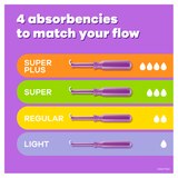 Tampax Radiant Plastic Tampons, Unscented, Super Plus, thumbnail image 5 of 10