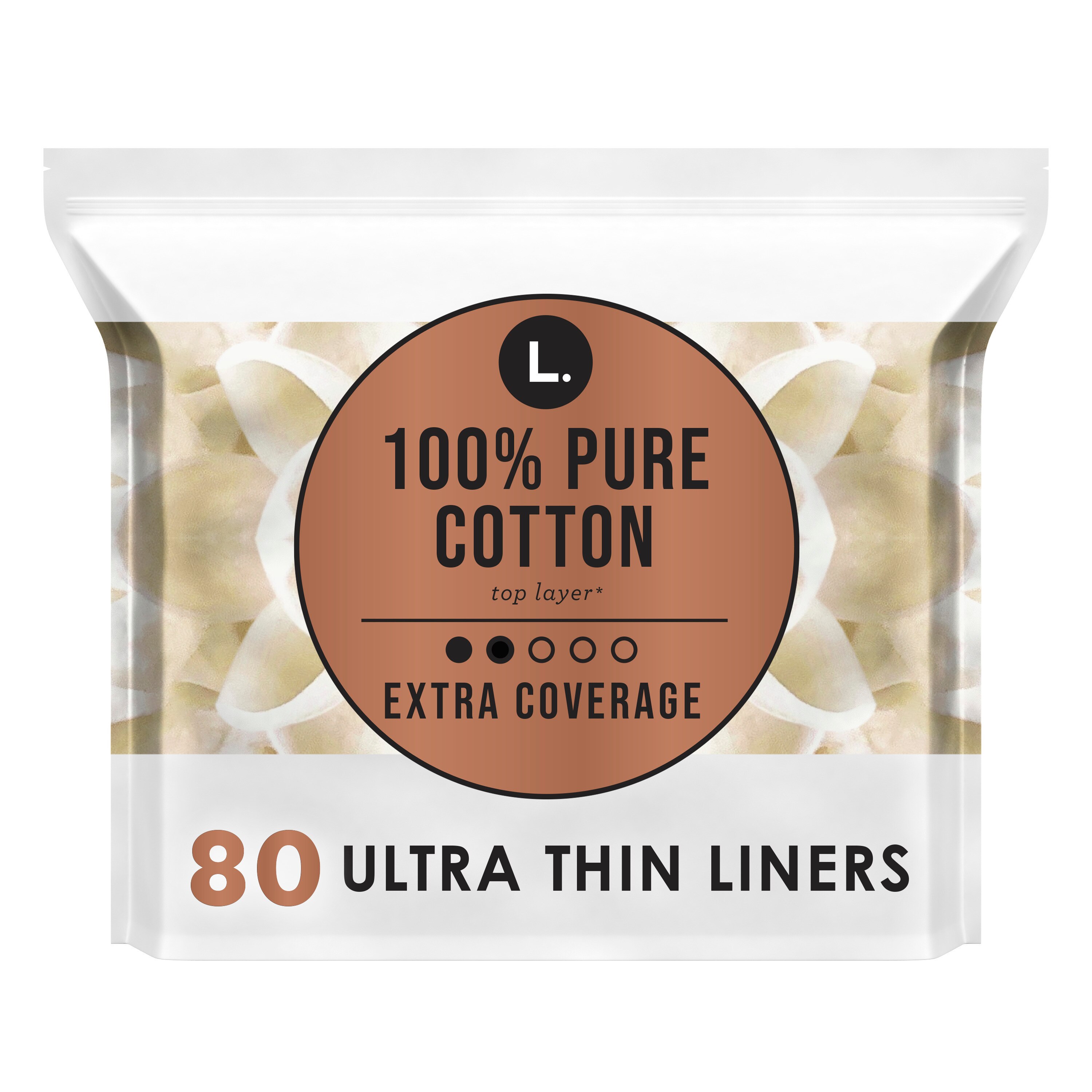 L. Chlorine Free Ultra Thin Liners, Extra Coverage, 80 CT