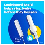 Tampax Pearl Tampons with LeakGuard Braid, Unscented, Regular/Super/Super Plus, 34 CT, thumbnail image 3 of 9