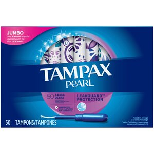 Tampax Pearl, Ultra, Plastic Tampons, Unscented, 50 Count - 45 Ct , CVS