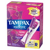 Tampax Radiant Plastic Tampons, Unscented, Regular, thumbnail image 3 of 9