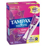 Tampax Radiant Plastic Tampons, Unscented, Regular, thumbnail image 4 of 9