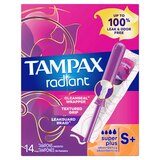 Tampax Radiant Plastic Tampons, Unscented, Super Plus, thumbnail image 2 of 9