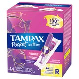 Tampax Pocket Radiant Compact Tampons, Unscented, Regular, thumbnail image 3 of 9