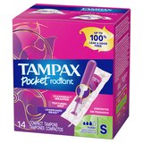 Tampax Pocket Radiant Super Unscented Compact Tampons, 16 CT, thumbnail image 2 of 9