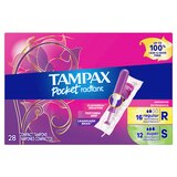 Tampax Pocket Radiant Compact Tampons Duo Pack Regular/Super Absorbency, Unscented, 28 Count, thumbnail image 2 of 9