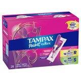 Tampax Pocket Radiant Compact Tampons Duo Pack Regular/Super Absorbency, Unscented, 28 Count, thumbnail image 4 of 9