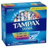 Tampax Pearl Tampons, Triple Pack with Super/Super Plus/Ultra Absorbency, 34 count, thumbnail image 4 of 9