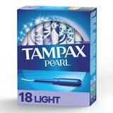 Tampax Pearl Tampons with LeakGuard Braid, Unscented, Light, thumbnail image 1 of 9