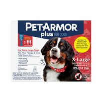 PETARMOR Plus for X-Large Dogs 89-132 lbs, Flea & Tick Prevention for Dogs, 3-Month Supply