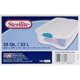 Sterilite Storage Tote With Cover, 35 Quarts, thumbnail image 3 of 3