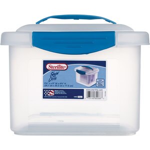 Sterilite Medium Nesting ShowOffs, Stackable Small Storage Bin with Lid, 6  Pack, 1 Piece - Baker's