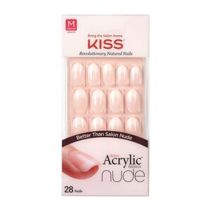 Kiss Salon Acrylic Nude Nails, Medium Oval, Graceful - 1 , CVS