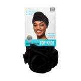 KISS Colors & Care Top Knot Pre-Tied Turban, Black, thumbnail image 1 of 7