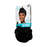 KISS Colors & Care Top Knot Pre-Tied Turban, Black, thumbnail image 2 of 7