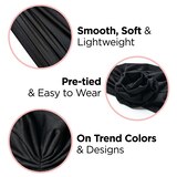 KISS Colors & Care Top Knot Pre-Tied Turban, Black, thumbnail image 4 of 7