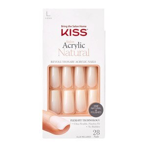 Kiss Salon Acrylic Natural Fake Nails, Break Even, 28 Count - 1 , CVS
