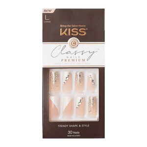KISS Premium Classy Fake Nails, Gorgeous, 30 Count - 1 , CVS