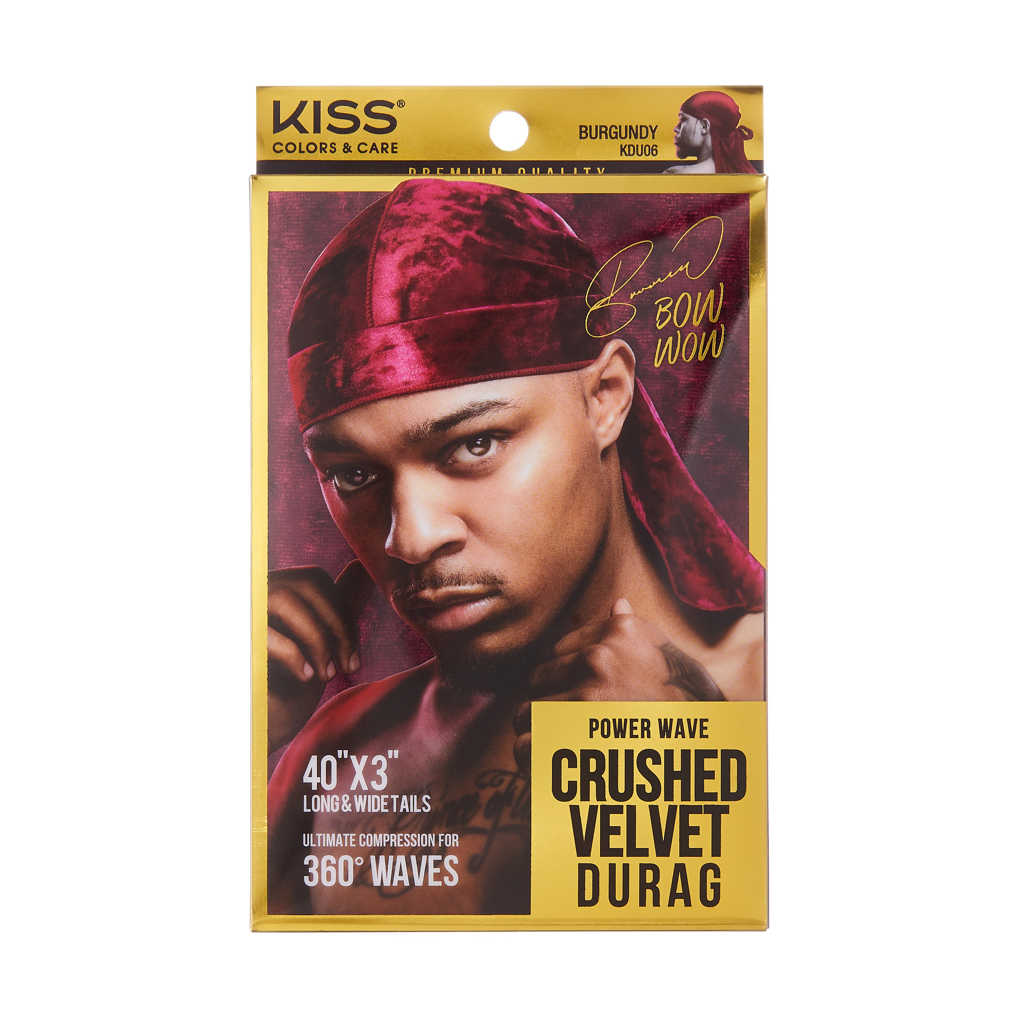 KISS Colors & Care Power Wave Premium Crushed Velvet Luxe Durag, Burgundy , CVS