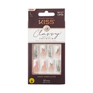 KISS Classy Premium Ready-To-Wear Fake Nails, Stay Modish, 30 Count , CVS