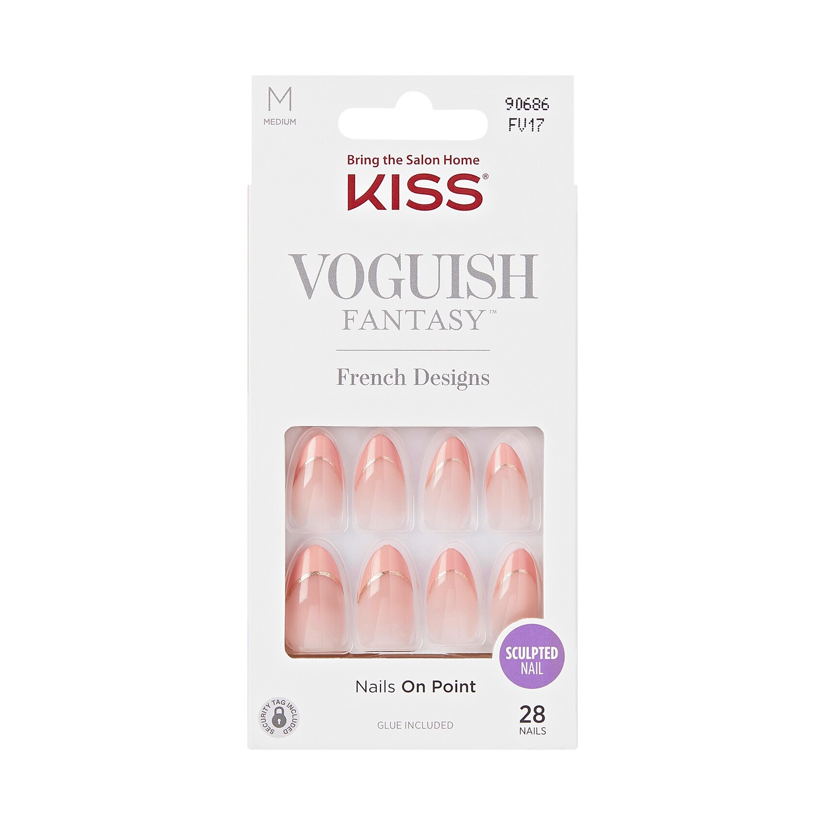 KISS Voguish Fantasy French Design Fake Nails, Ecletant , CVS