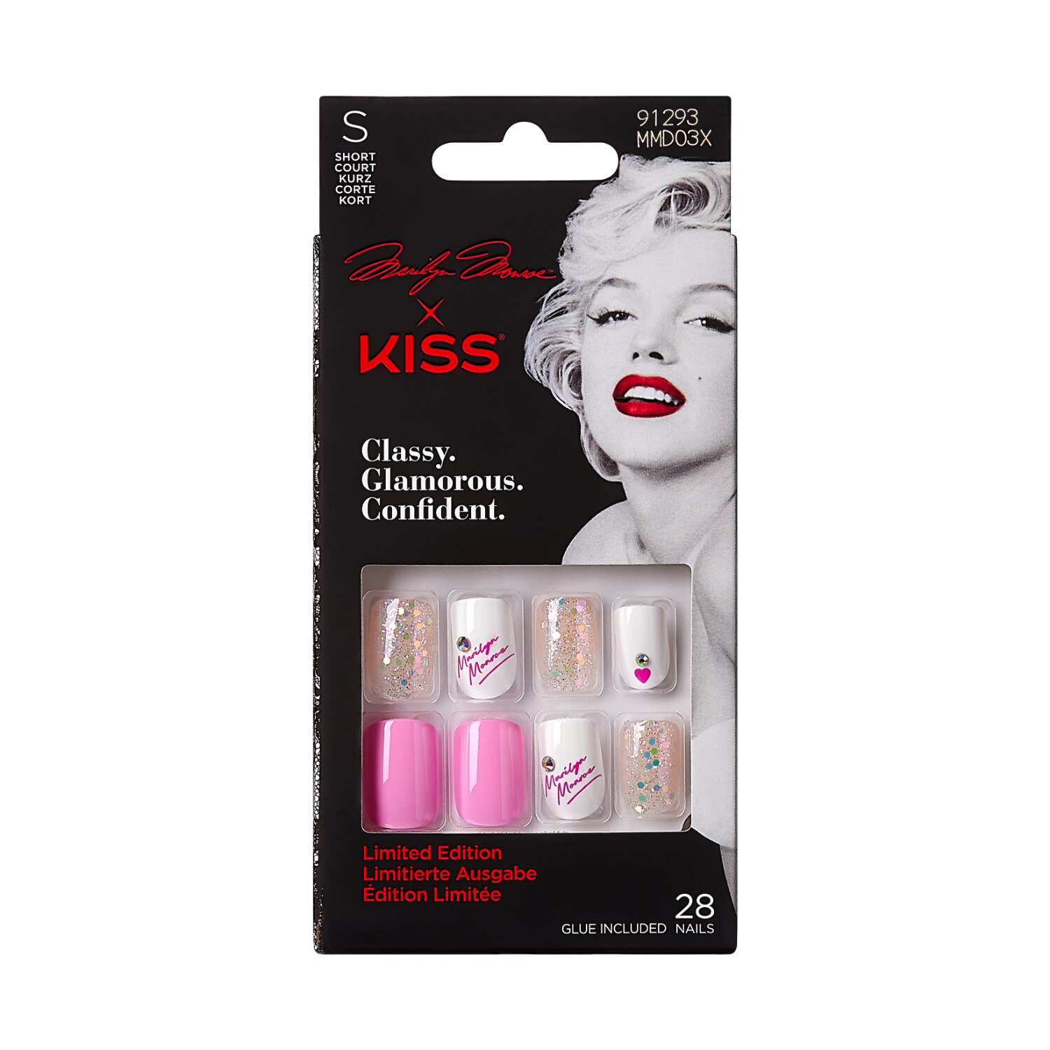 Marilyn Monroe x KISS Limited Edition - Uñas a presión, 31 u.