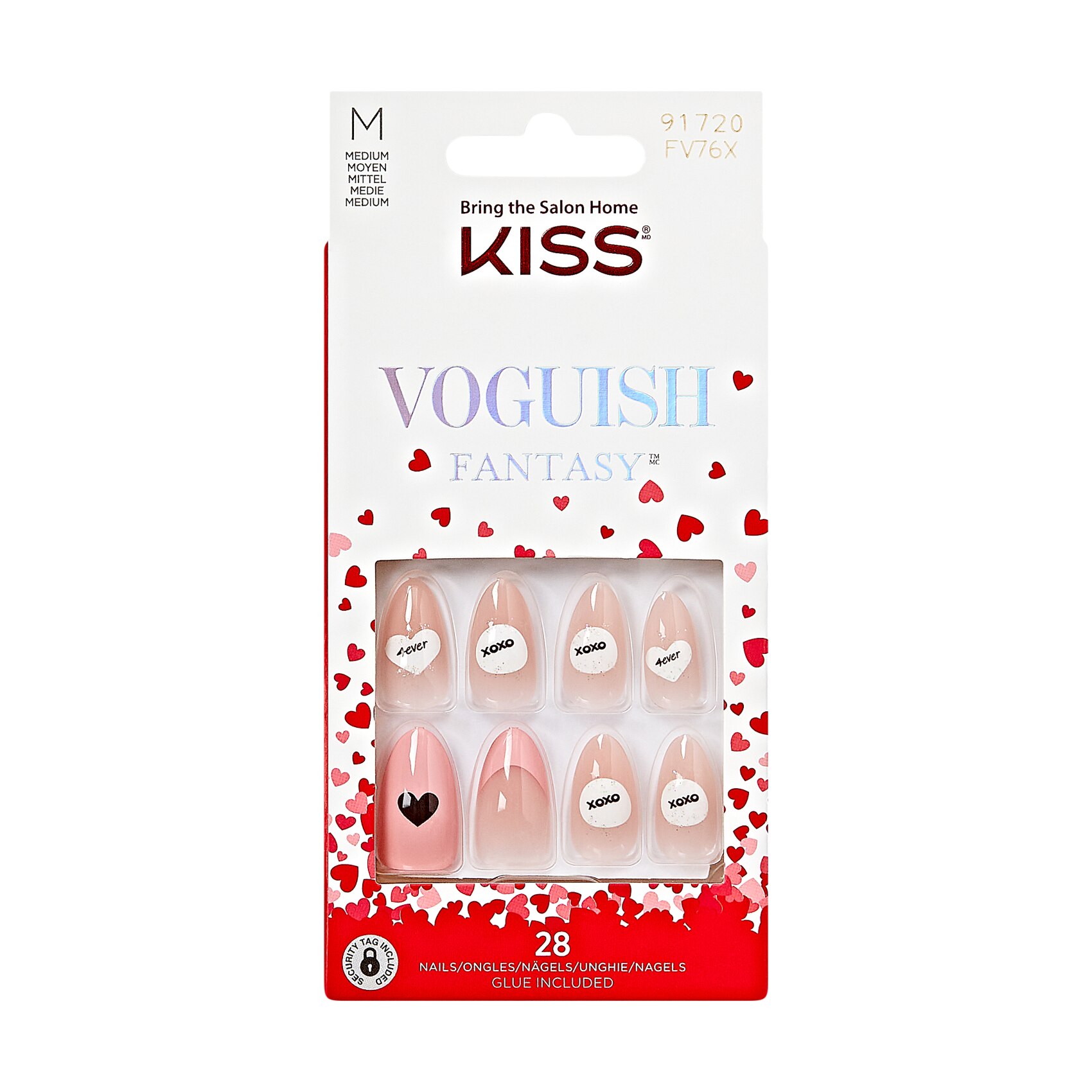 KISS Voguish Fantasy Nails Red Roses