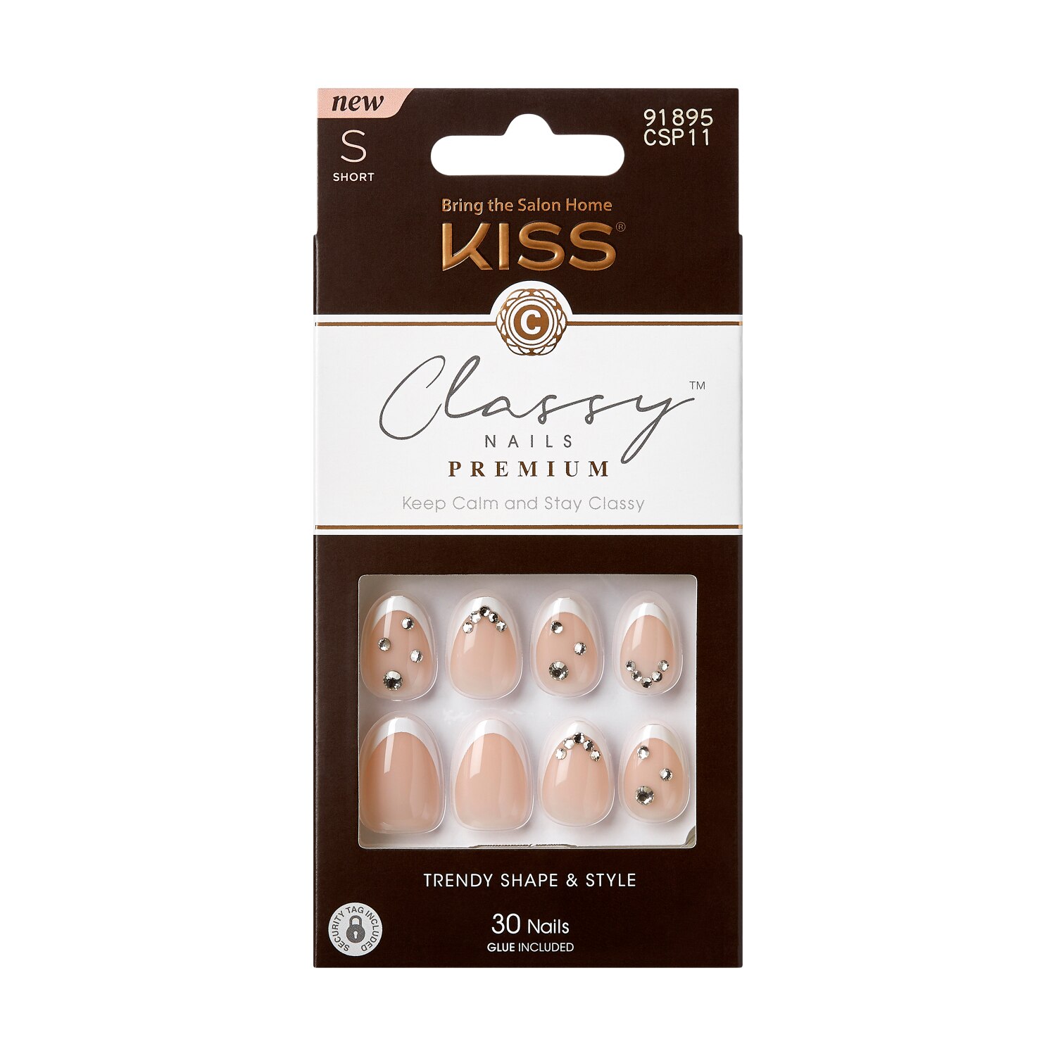 KISS Premium Classy False Nails, Prevailing , CVS