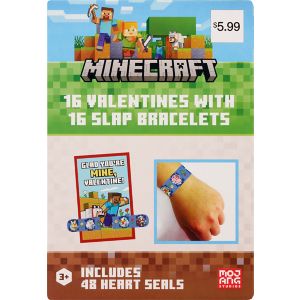 Minecraft Valentines With Slap Bracelets, 8ct , CVS