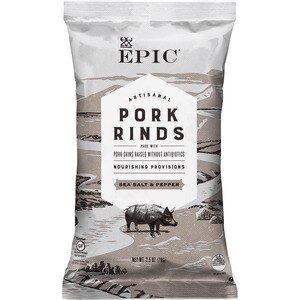 EPIC Pork Rinds Sea Salt & Pepper, 2.5 oz