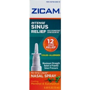 Zicam Intense Sinus - Spray nasal homeopático, 0.5 oz