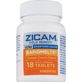 Zicam Cold Remedy Rapid Melt Tablets, Orange, 18CT, thumbnail image 2 of 2