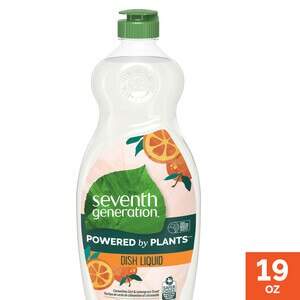 Seventh Generation Clementine Zest & Lemongrass Scent Dish Soap Liquid, 19 oz