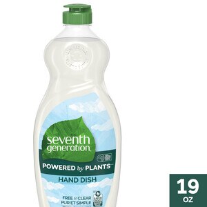Seventh Generation Fragrance Free & Clear Dish Soap Liquid, 19 oz